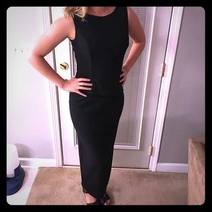 Scott Mclintock long black evening dress